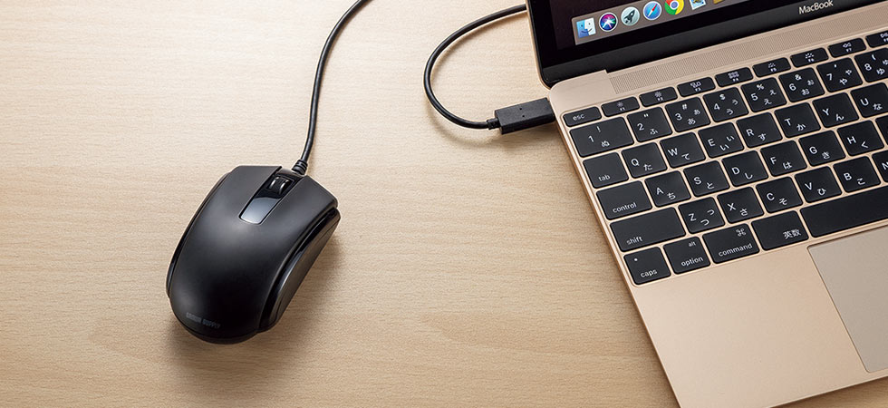 USB Type-C接続の有線マウス