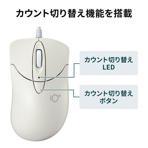 カウント切り替え機能を搭載