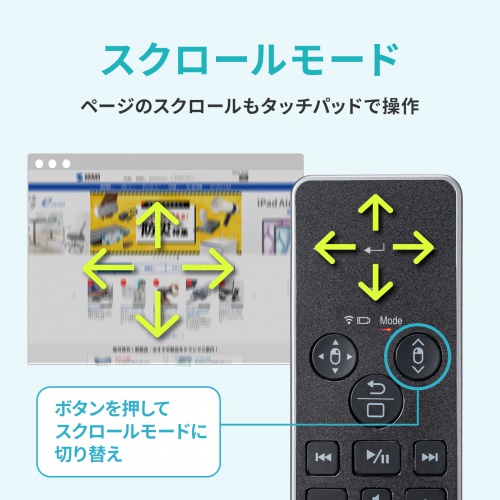 指先で感覚的にマウス操作できる