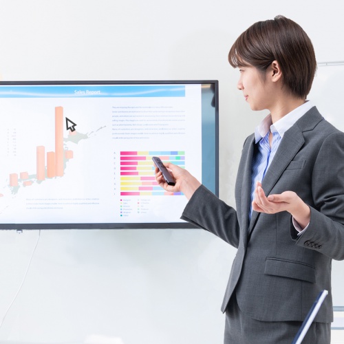 ポインターを使っている様子