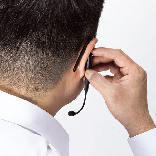 ケーブルが邪魔にならないワイヤレスヘッドセット