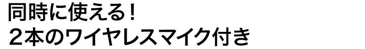 2本ワイヤレスマイク付き