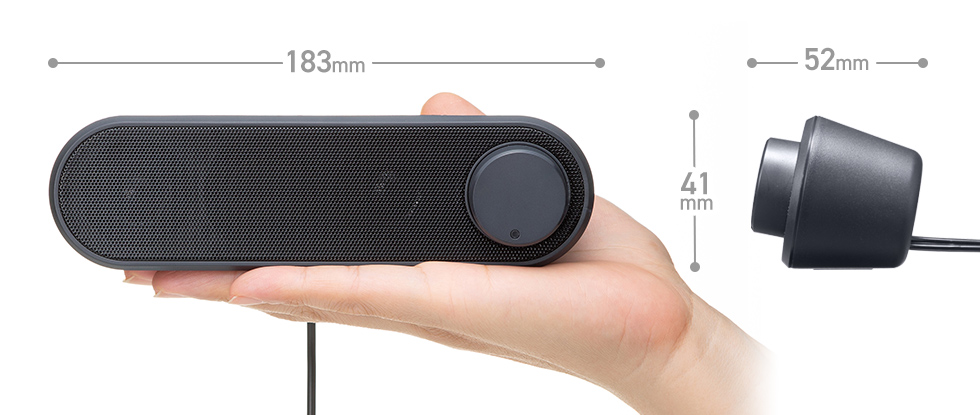 製品の正面と側面と寸法の画像