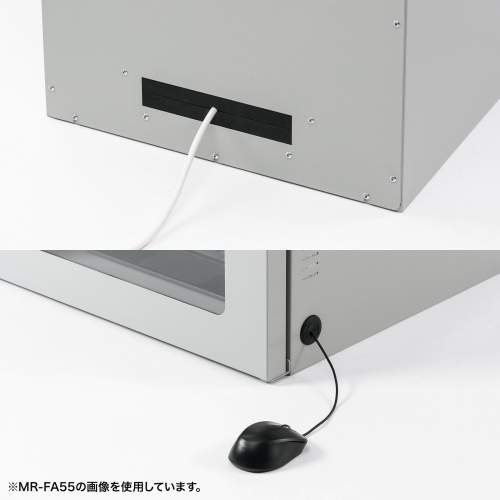 ケーブル口からの粉塵の侵入を防ぐ