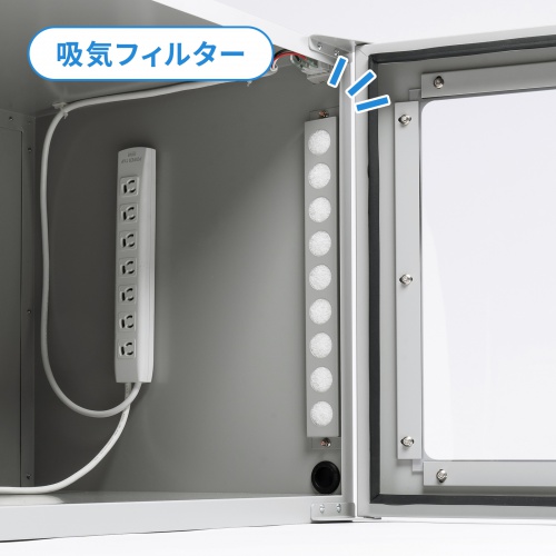 放熱ファンと吸気フィルターで熱がこもらない