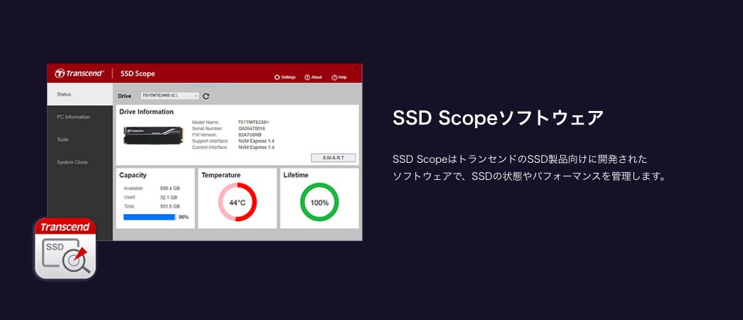 SSD Scopeソフトウェア