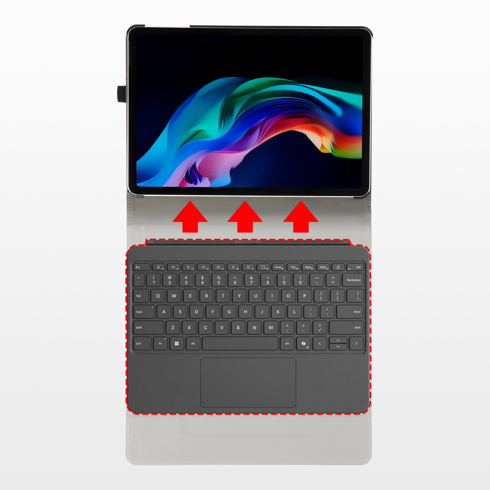 純正キーボードをつけたまま運べる