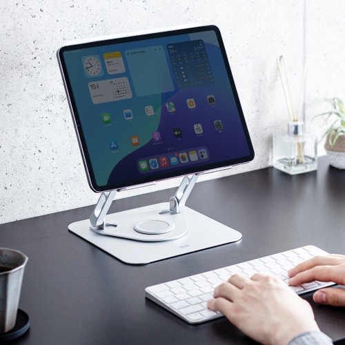 タブレットを載せている様子