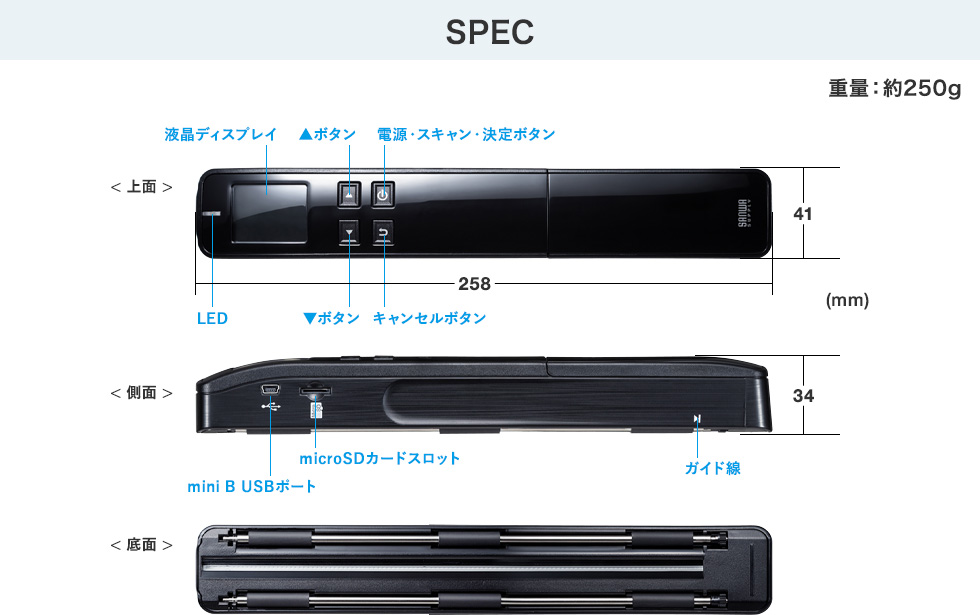 SPEC 重量250ｇ