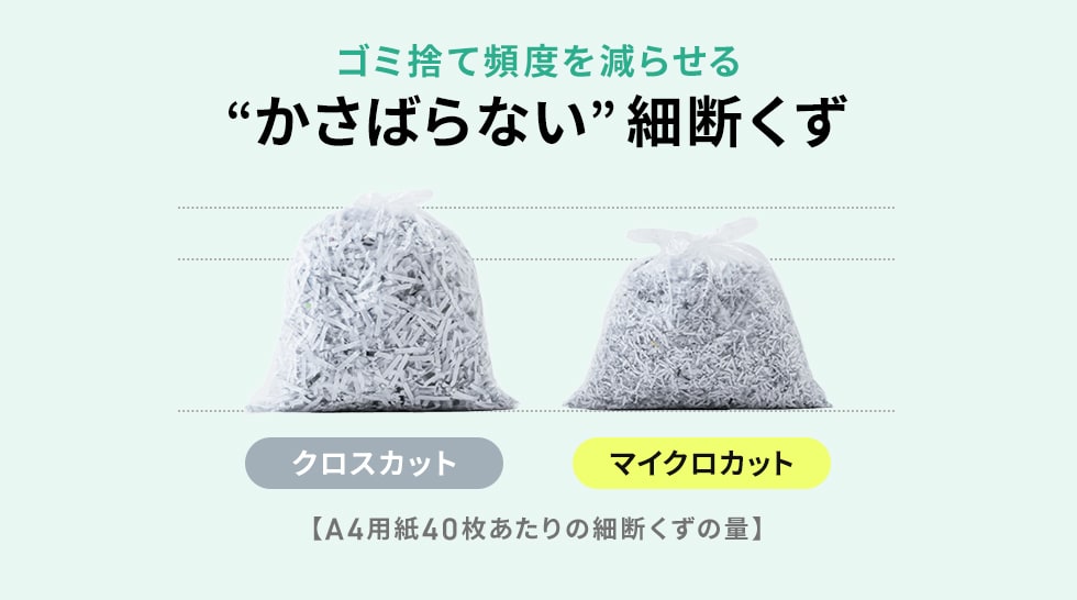 かさばらない細断くず