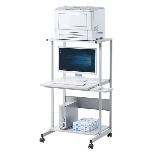 パソコン、関連機器をまとめて収納