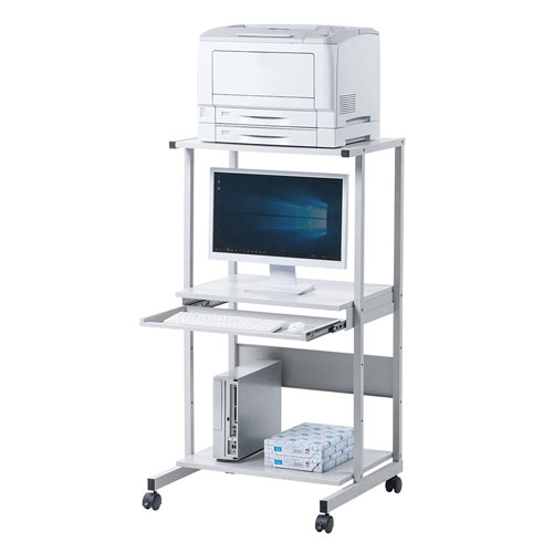 パソコン、関連機器をまとめて収納