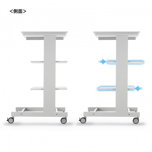 棚板の前後の位置を調整