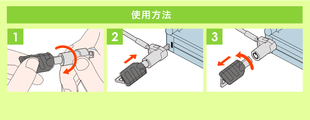 SL-64 セキュリティワイヤー 使用方法