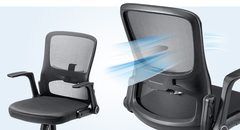 通気性の良いメッシュ生地