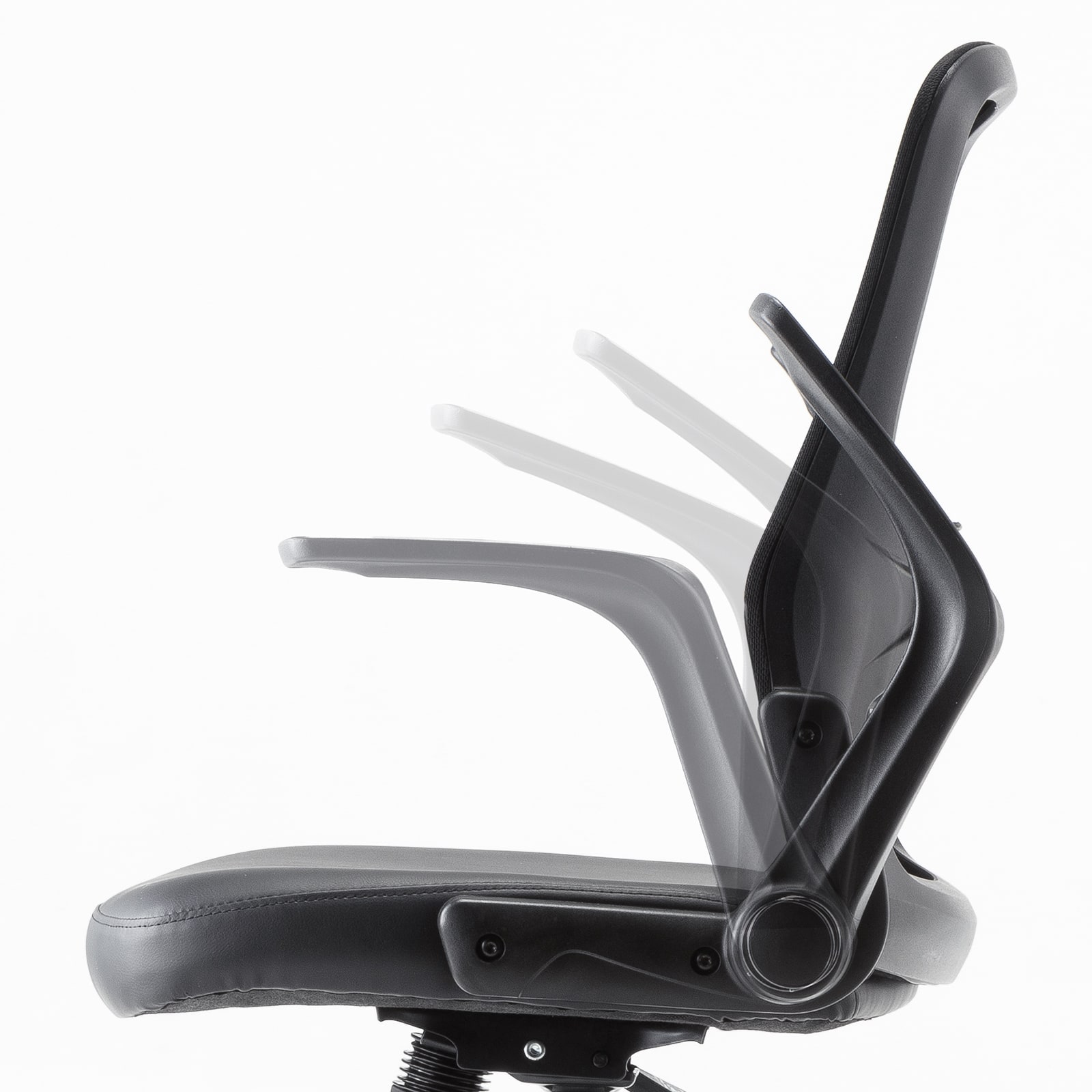 跳ね上げ式の肘掛け