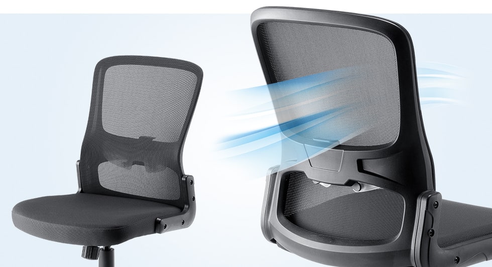 通気性の良いメッシュ生地