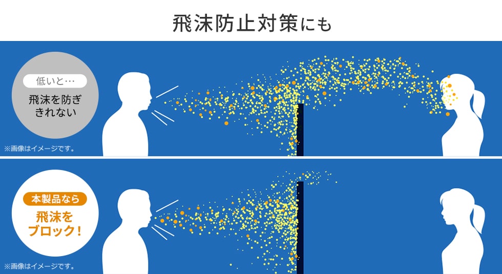 飛沫防止対策にも