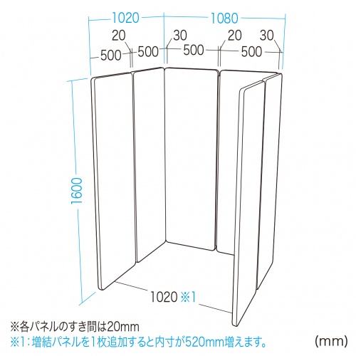 上からの覗き込みも防げる高さ