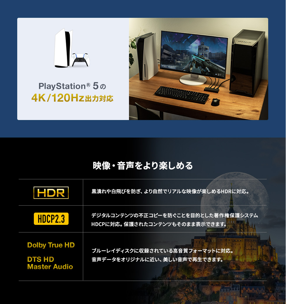 PlayStation?? 5の4K/120Hz出力対応 映像・音声をより楽しめる
