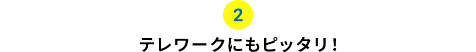 テレワークにもピッタリ