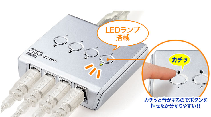 LEDランプ搭載