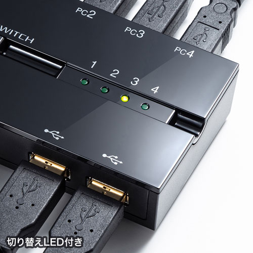 接続状況がひと目でわかるLEDランプ