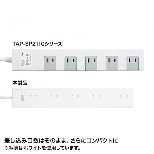 さらにコンパクトになった電源タップ