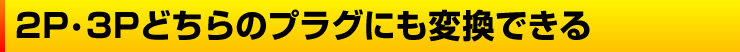 2P・3Pどちらのプラグにも変換できる