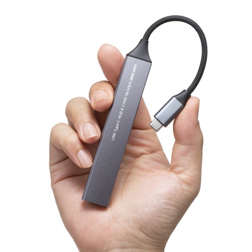 ケーブルをなくす心配がない一体型