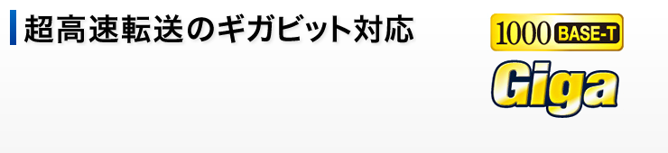 超高速転送のギガビット対応