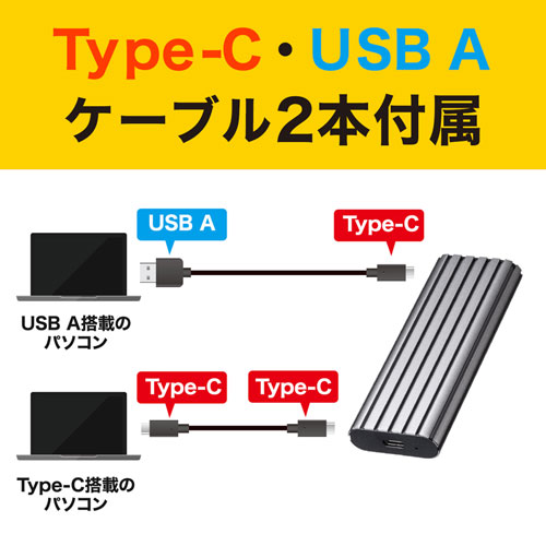 Type-C・USB Aケーブル両対応