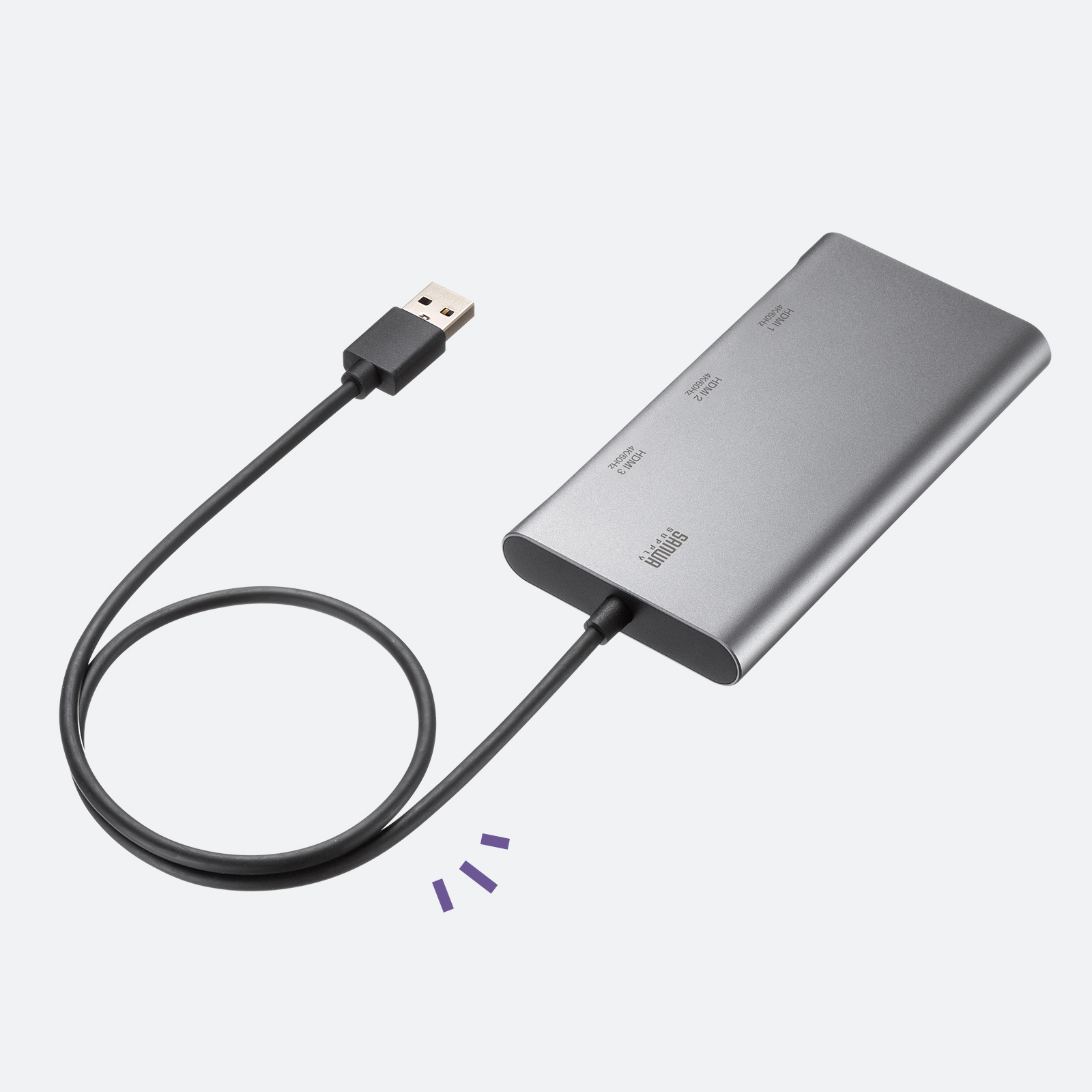 ケーブル準備不要のケーブル一体型