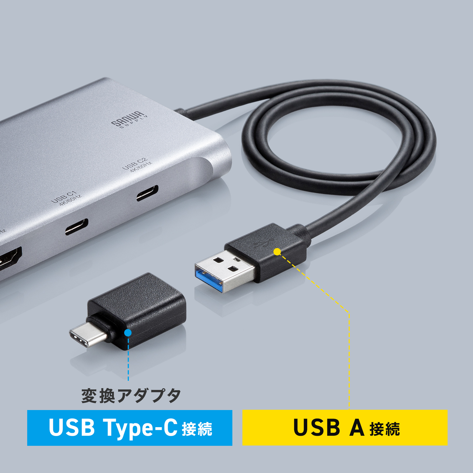 USB A・ Type-Cの両対応