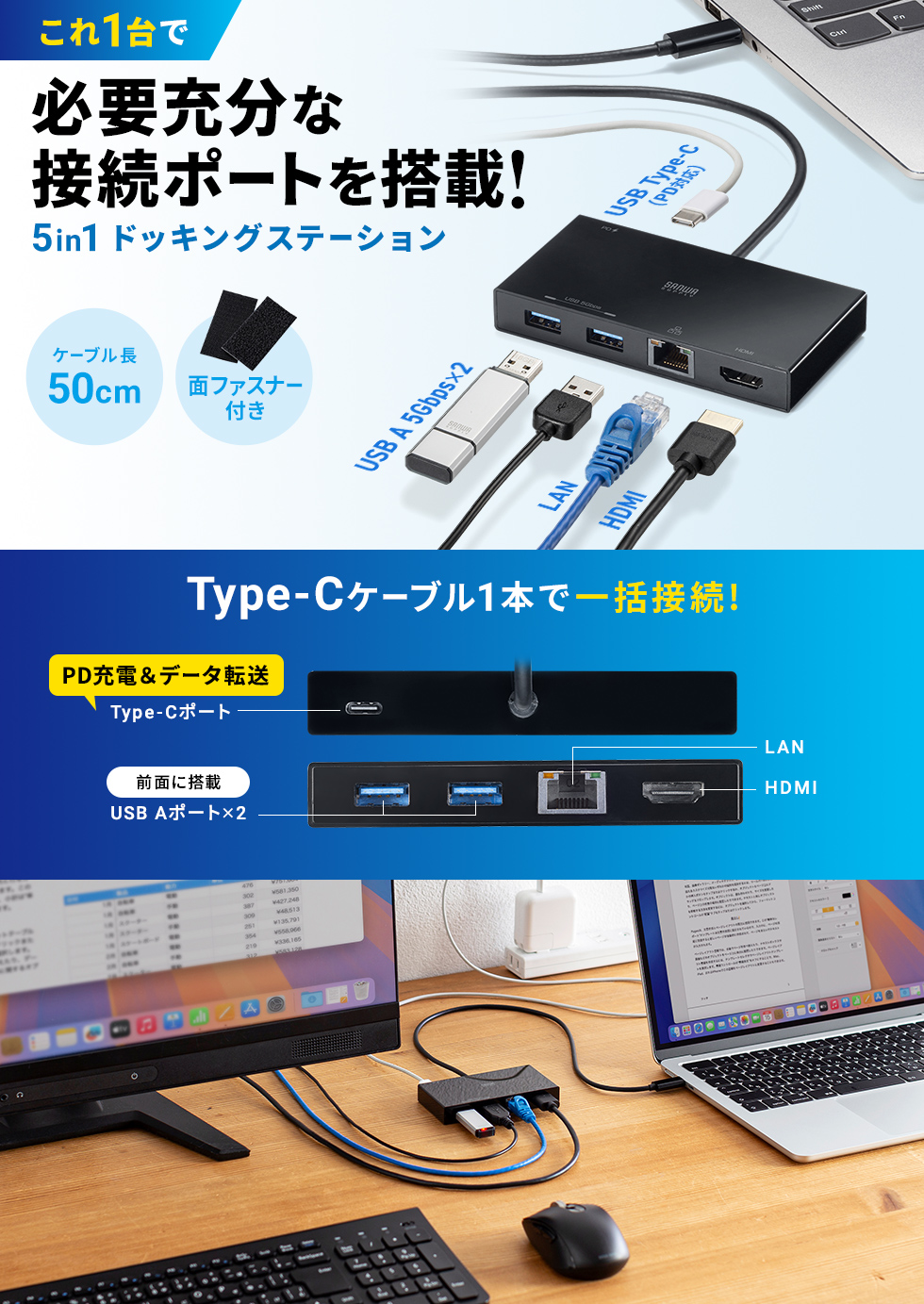 これ一台で十分なモバイルドッキングステーション