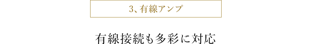 有線接続も多彩に対応