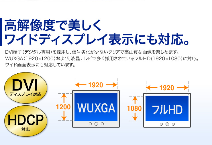 高解像度で美しくワイルドディスプレイ表示にも対応。