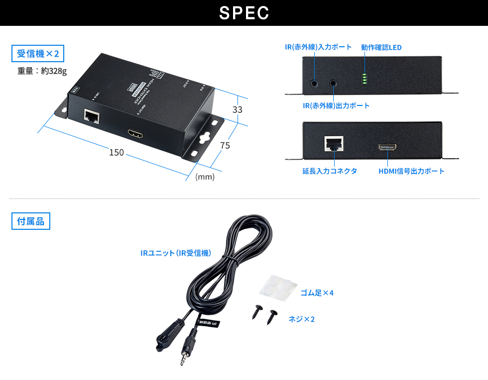 SPEC　受信機　付属品