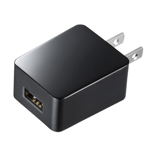 USB充電器(2A・高耐久タイプ・ブラック)
