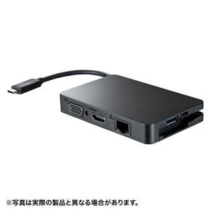 USB Type C-マルチ変換アダプタ(LANポート付き)