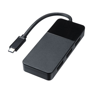 USB TypeC-DisplayPort MSTハブ(DisplayPort Altモード・3ポート・ブラック)