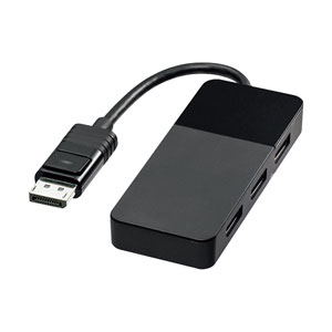 DisplayPort MSTハブ(DPver1.4・3ポート・ブラック)