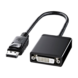 DisplayPortを搭載したパソコンをDVIでディスプレイ・テレビに接続するための変換アダプタ サンワサプライ