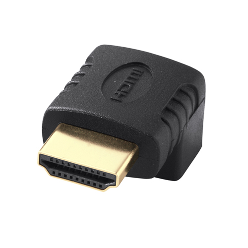 HDMI機器裏側のケーブル配線をスッキリさせるHDMI　L型アングル下向きアダプタ。