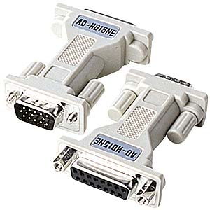 HD(3WAY)15pinメスをD-sub15pinメスに変換するディスプレーアダプタ AD-HD15NE サンワサプライ