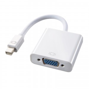 変換アダプタ(Mini DisplayPort-VGA・ホワイト) AD-MDPV01 サンワサプライ