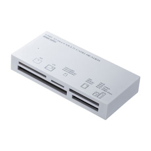 マルチカードリーダー(USB 3.1 Gen1対応・TYPE-A・5スロット・ホワイト)
