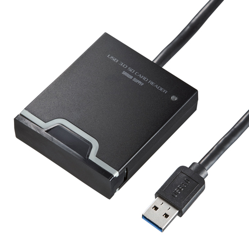 【サンワサプライ】SDカードリーダー(SD・microSD用・USB3.0対応・カバー付き)