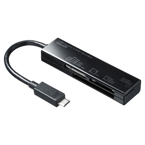 カードリーダー(TypeC・USB3.1対応・ブラック・バスパワー) ADR-3TCML37BK サンワサプライ