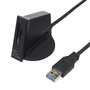 スタンド付き USB Type Cカードリーダー(USB3.0・ブラック)